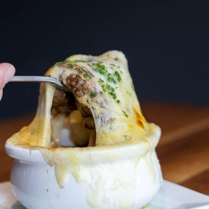 French onion soup at Germantown Cafe Nashville